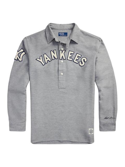 Polo Ralph Lauren Men's Yankees Polo Long-Sleeve Top - Grey Heather