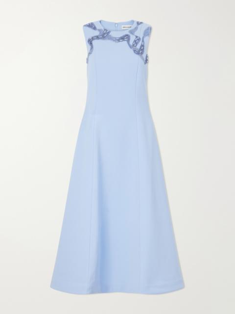 REBECCA VALLANCE Aylin Embellished Cady Midi Dress