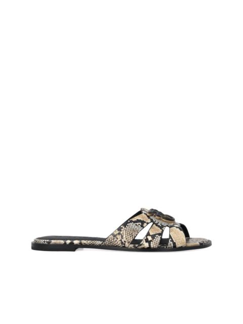 PINKO Love Birds snakeskin-effect sandals