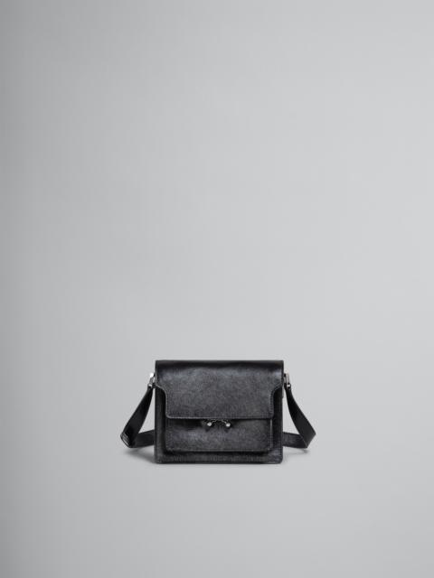 TRUNK SOFT MINI BAG IN BLACK LEATHER