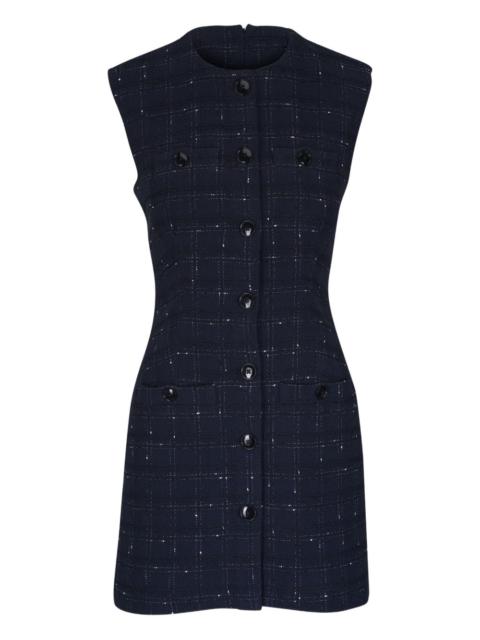 VERONICA BEARD checked sleeveless mini dress