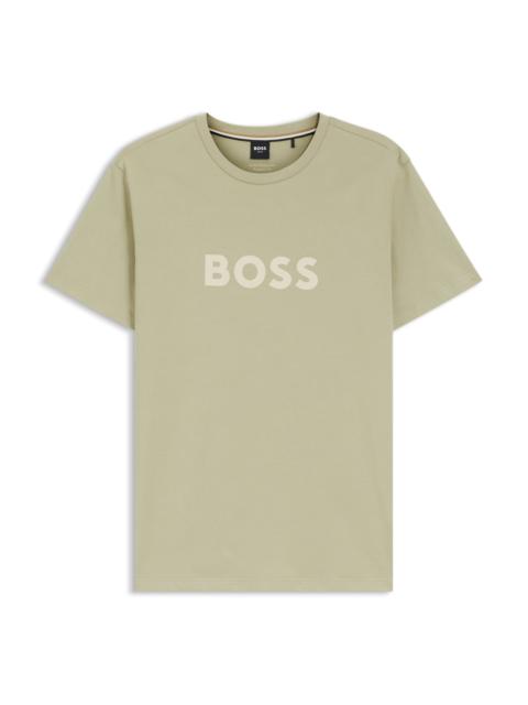 BOSS COTTON JERSEY T-SHIRT WITH LOGO PRINT