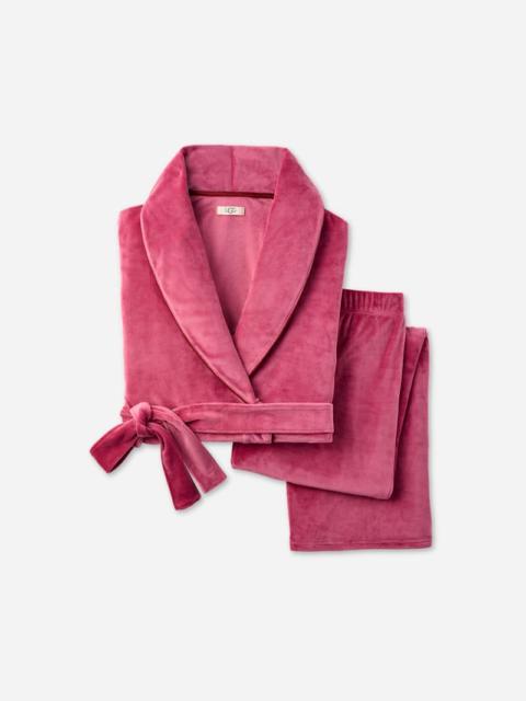 UGG ® Women's Raechelle Wrap Set Fleece/Recycled Materials Bottoms in Strawberry/Coffee Berry