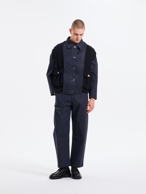 Mackintosh Caban Rubberised Coat with Cashmere Waistcoat