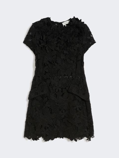 Sportmax Macramé hourglass dress - black