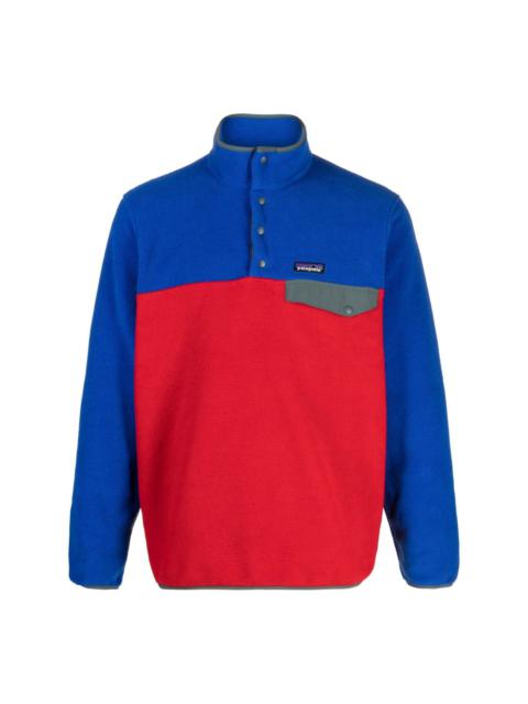 logo-patch colour-block sweatshirt