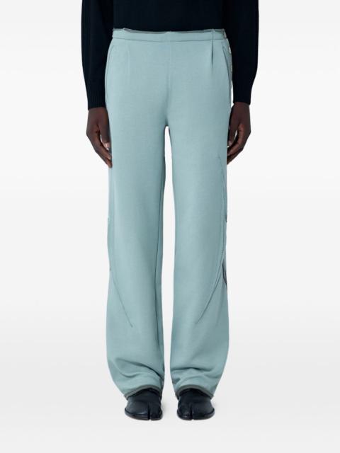 Kiko Kostadinov Vig K Dart panel fraying trousers