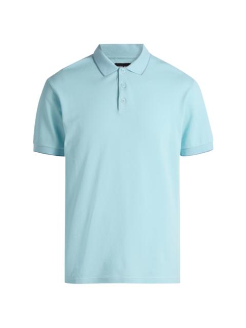 GIORGIO ARMANI Men's Cotton Jersey Polo Shirt - Solid Turquoise