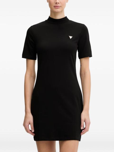 GUESS USA triangle-logo high-neck mini dress