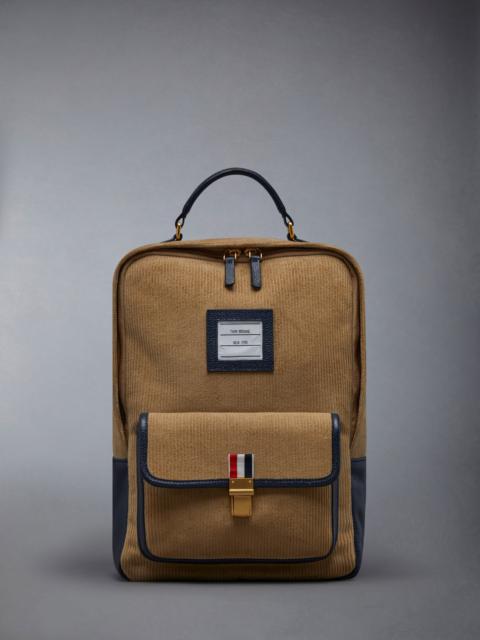 Thom Browne Corduroy Front Pocket School Backpack