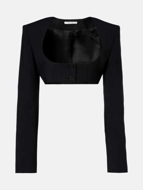 NENSI DOJAKA Crêpe crop top