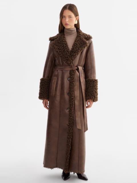 LAMARQUE POLLY | Mixed Media Maxi Coat