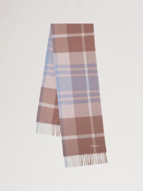 Mulberry Small Check Merino Wool Scarf