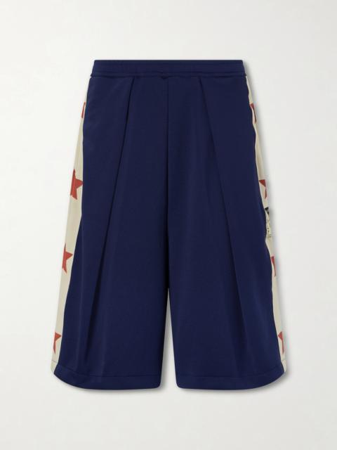 Kapital Kome-Kome Straight-Leg Satin-Jersey Shorts
