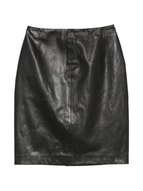 NOUR HAMMOUR Midi Slinky stretch mini skirt