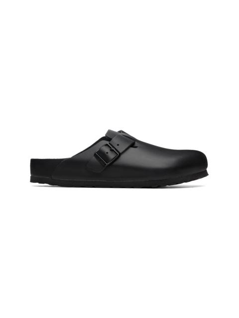 BIRKENSTOCK Black Regular Boston Leather Slip-on Loafers
