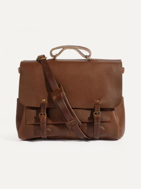Bleu de Chauffe 48H IRVING EXECUTIVE POSTMAN BAG - AMBER BROWN