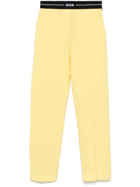 MSGM logo-waistband trousers