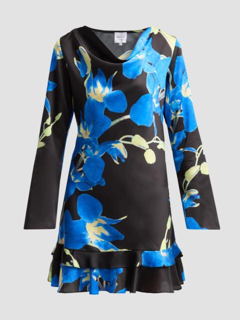 MISA Women's Nima Printed Mini Dress - Blue Orchid