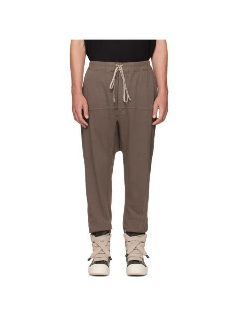Rick Owens DRKSHDW Brown Tower Prisoner Drawstring Sweatpants