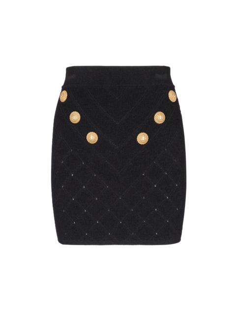 6-button knit skirt