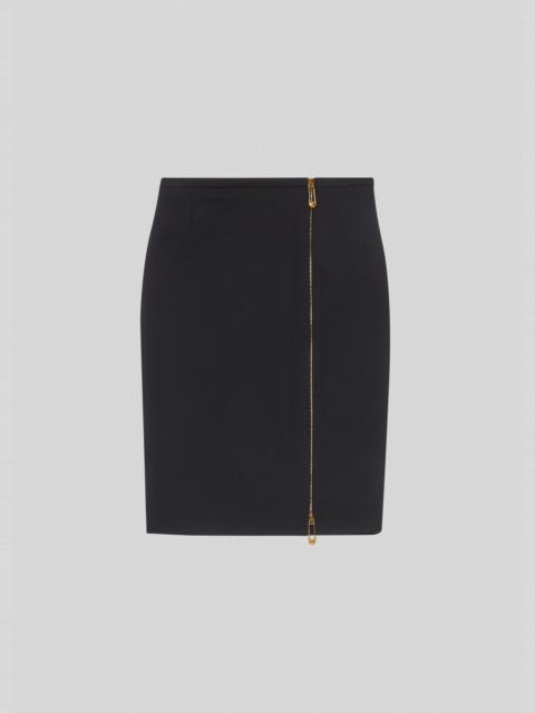 Zip Accent Pencil Skirt