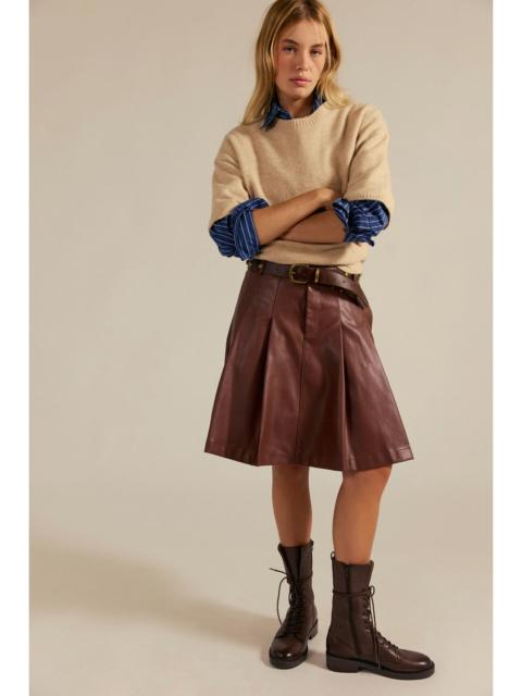 FREE PEOPLE We The Free Vegan Pleated Midi Skirt