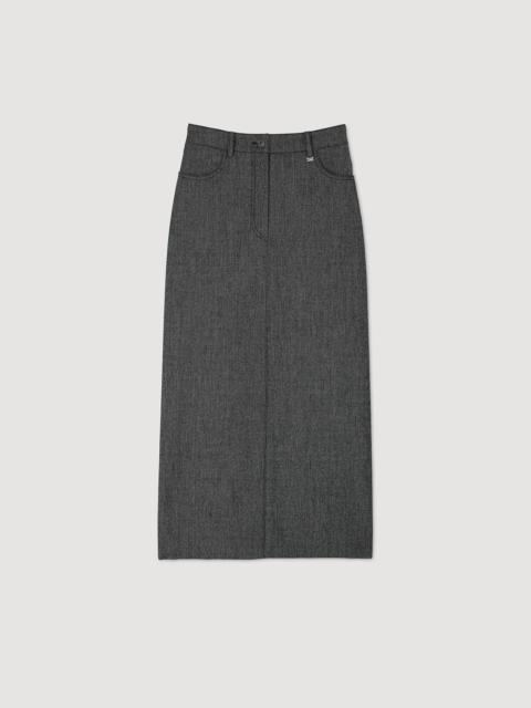 Sandro LONG SLIT SKIRT