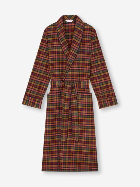 Derek Rose Kelburn Brushed Cotton Gown Multi Check