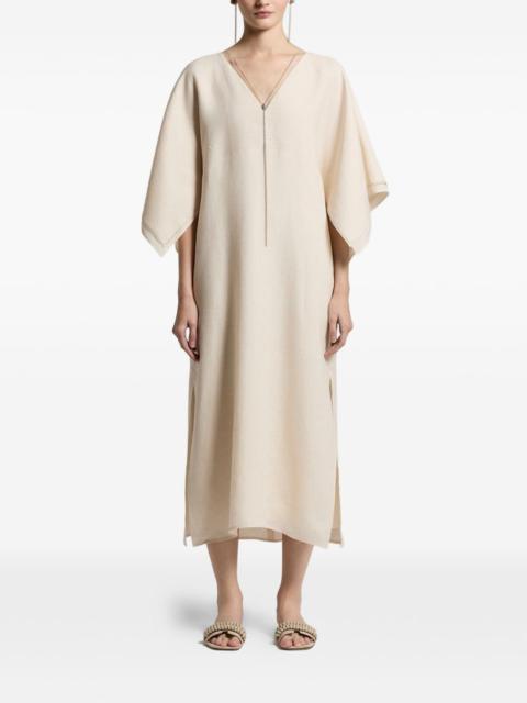 PESERICO Aurea V-neck midi dress