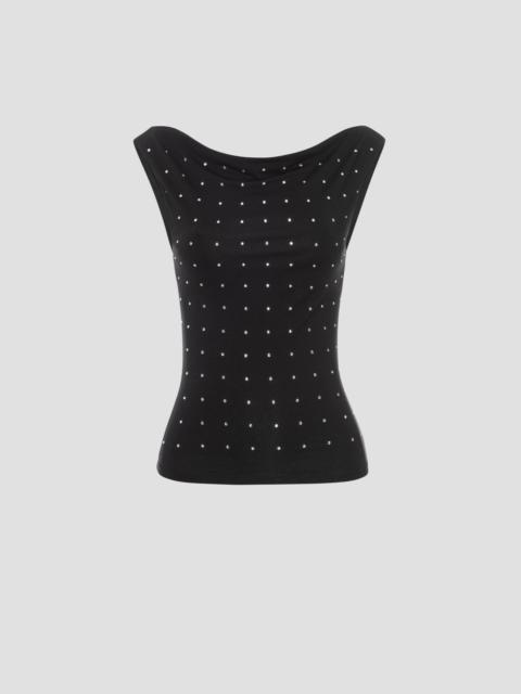 miaou LANI TOP - BLACK RHINESTONE