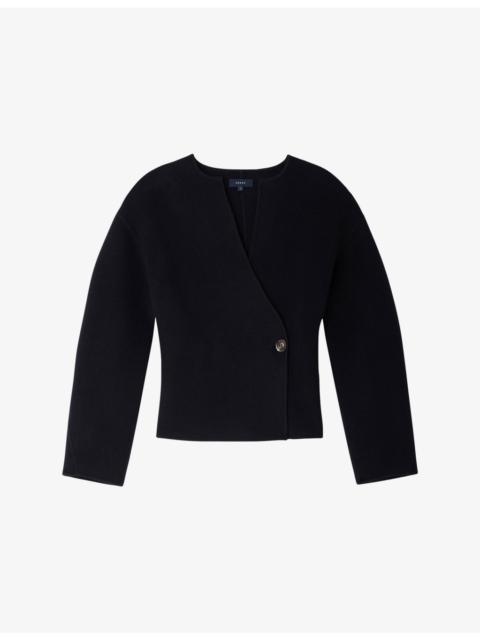 soeur Dream V-Neck Wool-Blend Jacket