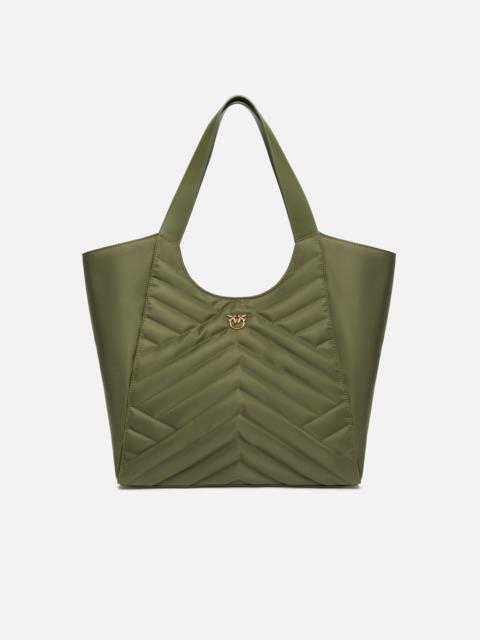 PINKO SHOPPER BAG IN PUZZLE-QUILTED RECYCLED FABRIC