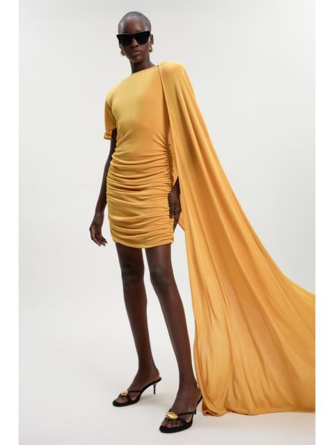 KAREN MILLEN Premium Slinky Crepe Scarf Detail Mini Dress