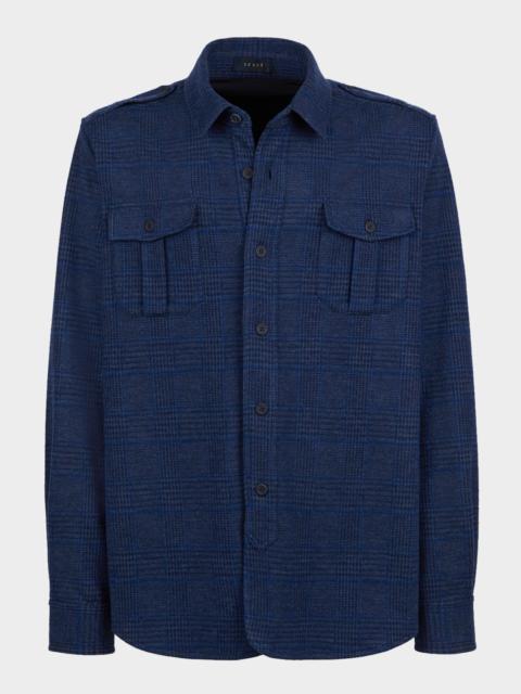 SEASE Men's Check Shirt Jacket