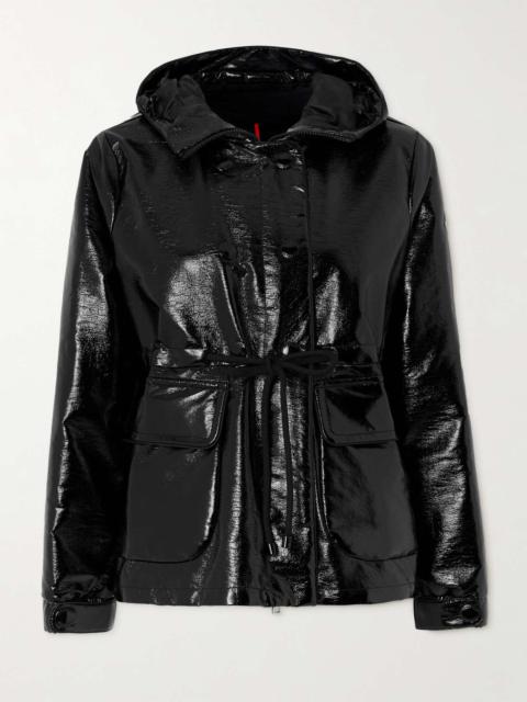 Moncler Agnou faux patent-leather parka