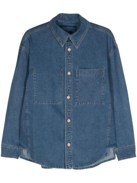 Wooyoungmi floral-print denim shirt