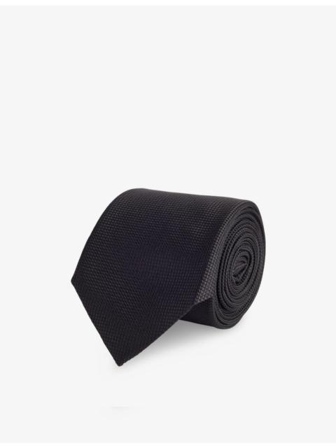 Woven Slim Silk Tie