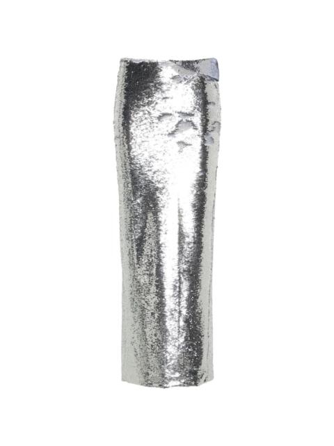 LaQuan Smith sequinned maxi skirt