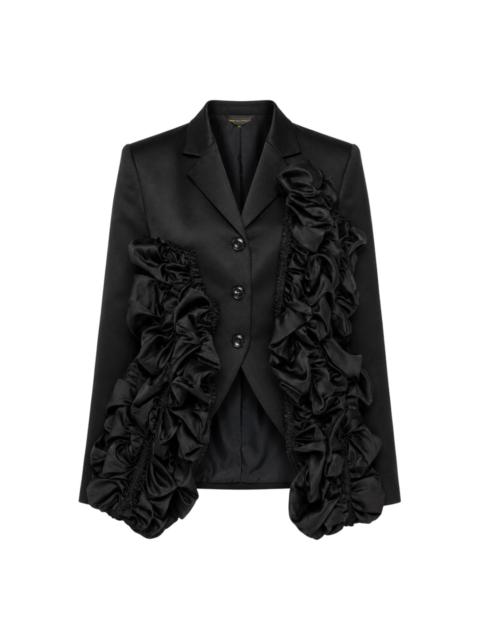 Comme Des Garçons Ruffled Satin Blazer