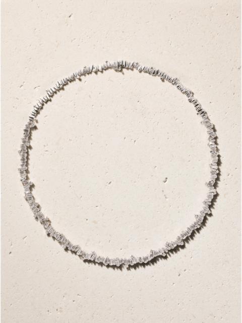 SUZANNE KALAN 18-karat White Gold Diamond Necklace