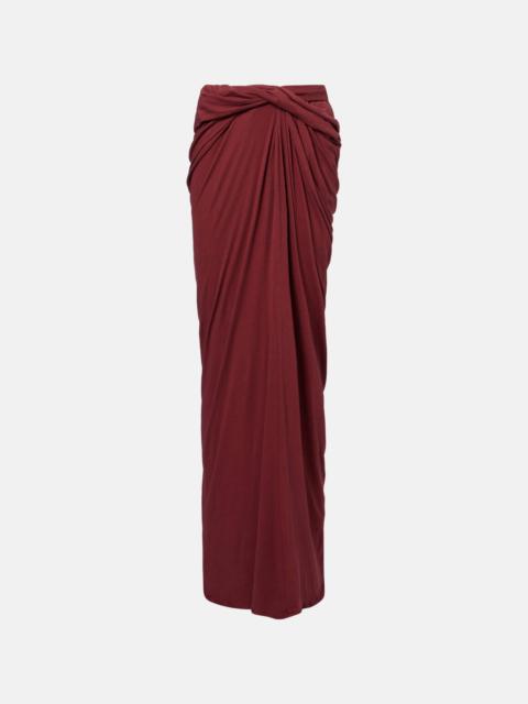 entire studios Gathered cotton-blend jersey maxi skirt