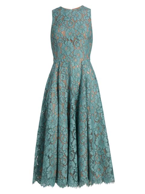 MICHAEL KORS COLLECTION Women's Lace Sleeveless Midi-Dress - Seaglass