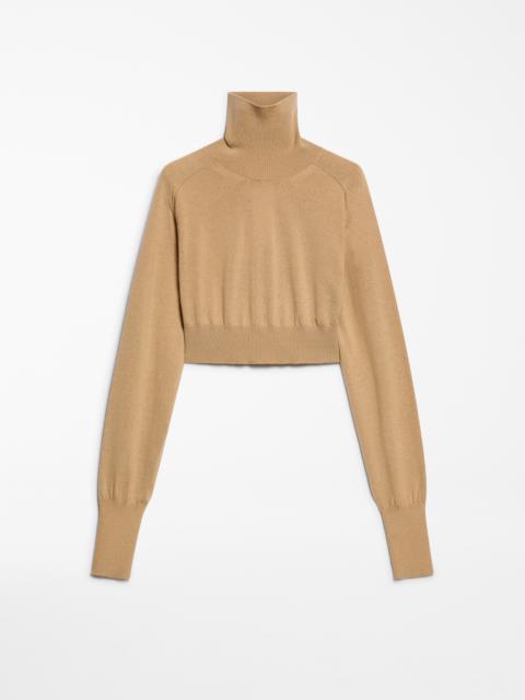 ULULATO Cropped mock polo-neck sweater