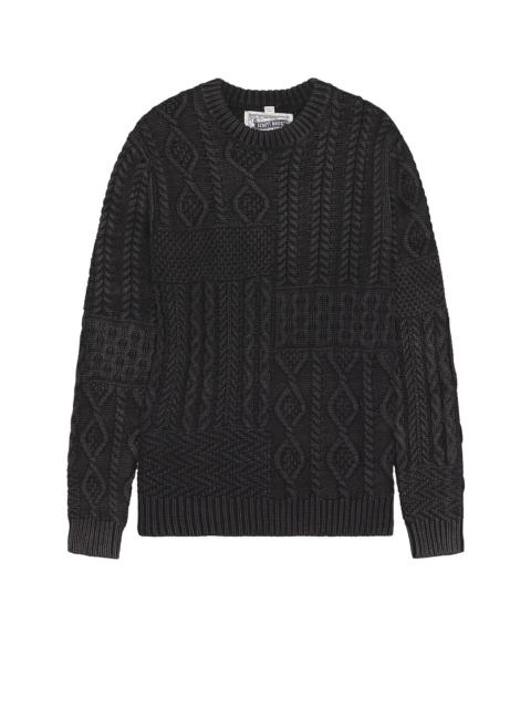 Schott Stonewash Patchwork Sweater