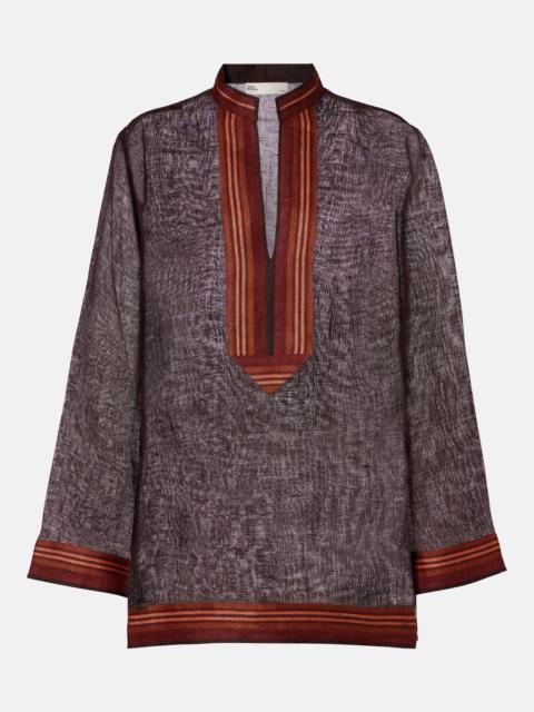 TORY BURCH Sheer linen kaftan
