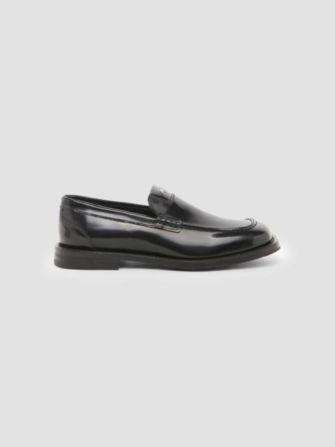 Moschino Men's Logo Leather Loafers - Black