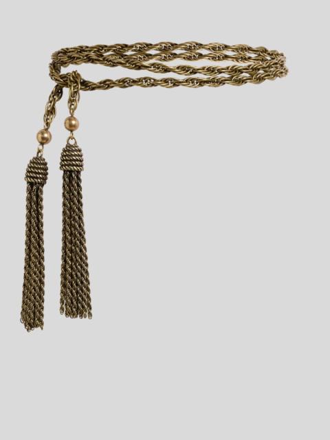 Etro BRAIDED METAL BELT WITH TASSELS