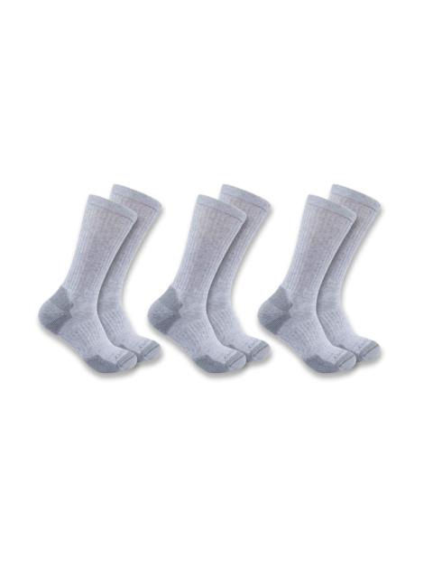 Carhartt Midweight Cotton Blend Crew Sock 3-Pack