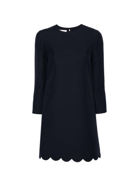 virgin wool-blend shift minidress